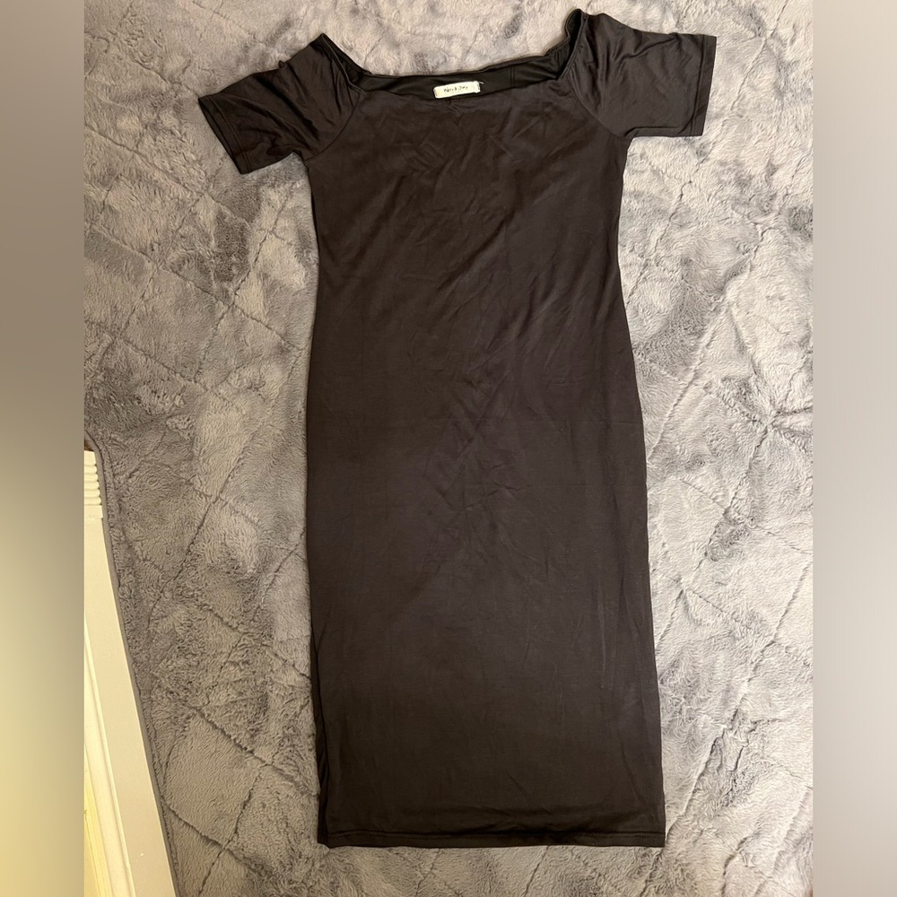 Mikey & Joey black/gray bodycon dress ; size L